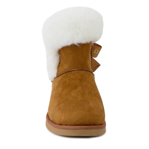 Juicy Couture Brown Ankle Boots with White Fur - Picture 3 of 11
